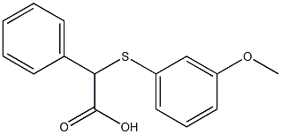 2-[(3-methoxyphenyl)sulfanyl]-2-phenylacetic acid Struktur