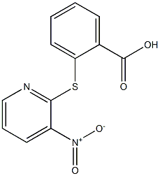 2-[(3-nitropyridin-2-yl)thio]benzoic acid Struktur