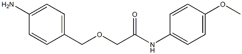 2-[(4-aminophenyl)methoxy]-N-(4-methoxyphenyl)acetamide Struktur