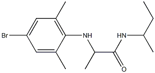 2-[(4-bromo-2,6-dimethylphenyl)amino]-N-(butan-2-yl)propanamide Struktur