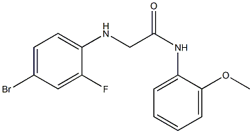 2-[(4-bromo-2-fluorophenyl)amino]-N-(2-methoxyphenyl)acetamide Struktur