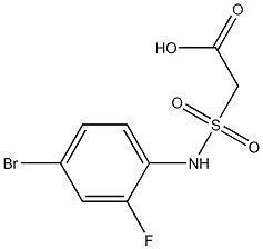 2-[(4-bromo-2-fluorophenyl)sulfamoyl]acetic acid Struktur