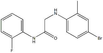 2-[(4-bromo-2-methylphenyl)amino]-N-(2-fluorophenyl)acetamide Struktur