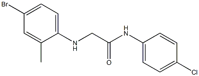 2-[(4-bromo-2-methylphenyl)amino]-N-(4-chlorophenyl)acetamide Struktur