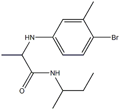 2-[(4-bromo-3-methylphenyl)amino]-N-(butan-2-yl)propanamide Struktur