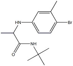 2-[(4-bromo-3-methylphenyl)amino]-N-tert-butylpropanamide Struktur