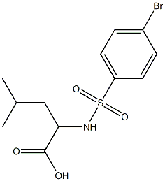 2-[(4-bromobenzene)sulfonamido]-4-methylpentanoic acid Struktur