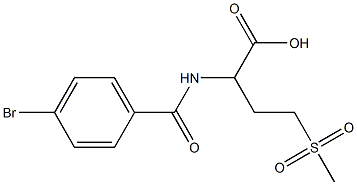 2-[(4-bromophenyl)formamido]-4-methanesulfonylbutanoic acid Struktur