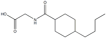 2-[(4-butylcyclohexyl)formamido]acetic acid Struktur