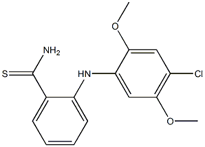 2-[(4-chloro-2,5-dimethoxyphenyl)amino]benzene-1-carbothioamide Struktur