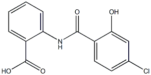 2-[(4-chloro-2-hydroxybenzene)(methyl)amido]benzoic acid Struktur