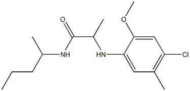 2-[(4-chloro-2-methoxy-5-methylphenyl)amino]-N-(pentan-2-yl)propanamide Struktur