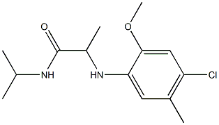 2-[(4-chloro-2-methoxy-5-methylphenyl)amino]-N-(propan-2-yl)propanamide Struktur