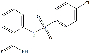 2-[(4-chlorobenzene)sulfonamido]benzene-1-carbothioamide Struktur