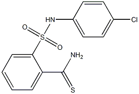 2-[(4-chlorophenyl)sulfamoyl]benzene-1-carbothioamide Struktur