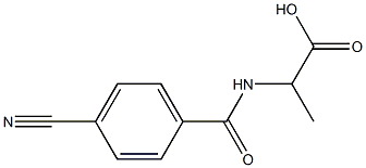 2-[(4-cyanobenzoyl)amino]propanoic acid Struktur