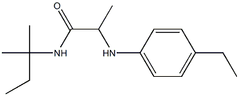 2-[(4-ethylphenyl)amino]-N-(2-methylbutan-2-yl)propanamide Struktur