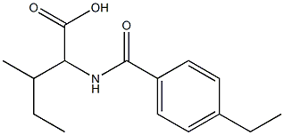 2-[(4-ethylphenyl)formamido]-3-methylpentanoic acid Struktur