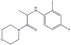 2-[(4-fluoro-2-methylphenyl)amino]-1-(morpholin-4-yl)propan-1-one Struktur