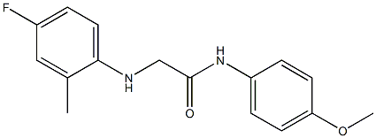 2-[(4-fluoro-2-methylphenyl)amino]-N-(4-methoxyphenyl)acetamide Struktur