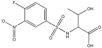 2-[(4-fluoro-3-nitrobenzene)sulfonamido]-3-hydroxybutanoic acid Struktur