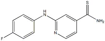 2-[(4-fluorophenyl)amino]pyridine-4-carbothioamide Struktur