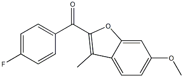 2-[(4-fluorophenyl)carbonyl]-6-methoxy-3-methyl-1-benzofuran Struktur