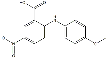 2-[(4-methoxyphenyl)amino]-5-nitrobenzoic acid Struktur