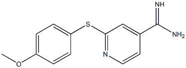 2-[(4-methoxyphenyl)sulfanyl]pyridine-4-carboximidamide Struktur