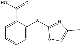 2-[(4-methyl-1,3-thiazol-2-yl)thio]benzoic acid Struktur