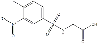 2-[(4-methyl-3-nitrobenzene)sulfonamido]propanoic acid Struktur