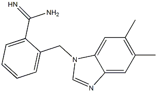 2-[(5,6-dimethyl-1H-benzimidazol-1-yl)methyl]benzenecarboximidamide Struktur