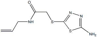 2-[(5-amino-1,3,4-thiadiazol-2-yl)sulfanyl]-N-(prop-2-en-1-yl)acetamide Struktur