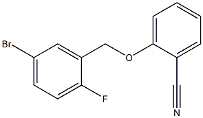 2-[(5-bromo-2-fluorophenyl)methoxy]benzonitrile Struktur