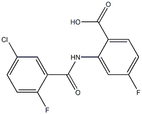 2-[(5-chloro-2-fluorobenzene)amido]-4-fluorobenzoic acid Struktur