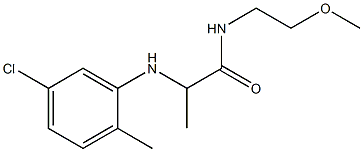 2-[(5-chloro-2-methylphenyl)amino]-N-(2-methoxyethyl)propanamide Struktur