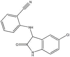 2-[(5-chloro-2-oxo-2,3-dihydro-1H-indol-3-yl)amino]benzonitrile Struktur