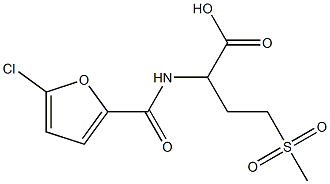 2-[(5-chlorofuran-2-yl)formamido]-4-methanesulfonylbutanoic acid Struktur