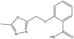 2-[(5-methyl-1,3,4-oxadiazol-2-yl)methoxy]benzoic acid Struktur