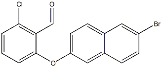 2-[(6-bromonaphthalen-2-yl)oxy]-6-chlorobenzaldehyde Struktur