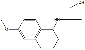 2-[(6-methoxy-1,2,3,4-tetrahydronaphthalen-1-yl)amino]-2-methylpropan-1-ol Struktur