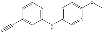 2-[(6-methoxypyridin-3-yl)amino]isonicotinonitrile Struktur