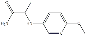 2-[(6-methoxypyridin-3-yl)amino]propanamide Struktur