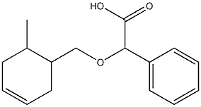 2-[(6-methylcyclohex-3-en-1-yl)methoxy]-2-phenylacetic acid Struktur