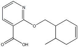 2-[(6-methylcyclohex-3-en-1-yl)methoxy]pyridine-3-carboxylic acid Struktur