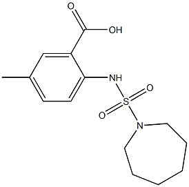 2-[(azepane-1-sulfonyl)amino]-5-methylbenzoic acid Struktur