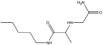 2-[(carbamoylmethyl)amino]-N-pentylpropanamide Struktur