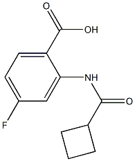 2-[(cyclobutylcarbonyl)amino]-4-fluorobenzoic acid Struktur