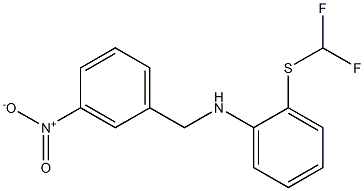 2-[(difluoromethyl)sulfanyl]-N-[(3-nitrophenyl)methyl]aniline Struktur