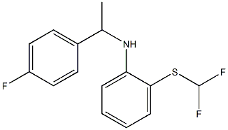 2-[(difluoromethyl)sulfanyl]-N-[1-(4-fluorophenyl)ethyl]aniline Struktur